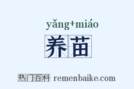 养苗是什么意思的图片